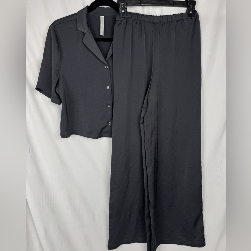 Fabletics Dark Gray Button-Down Shirt - image 7